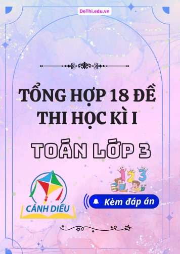 Tổng hợp 18 Đề thi học kì 1 môn Toán Lớp 3 Cánh Diều (Kèm đáp án)
